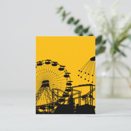 pretpark briefkaart (Staand voorkant)