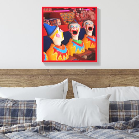 Pretpark Clown Water Game Canvas (Insitu (Slaapkamer))