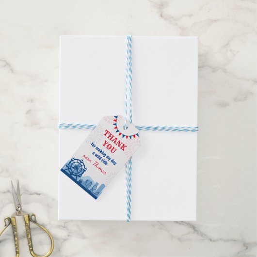 Pretpark Dank u Label Cadeaulabel (Met Touw)