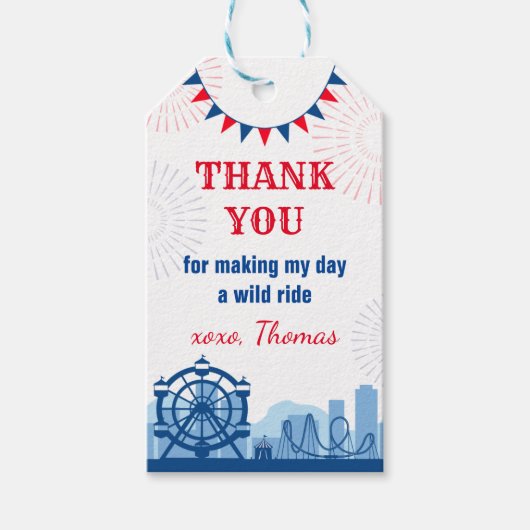 Pretpark Dank u Label Cadeaulabel (Voorkant)