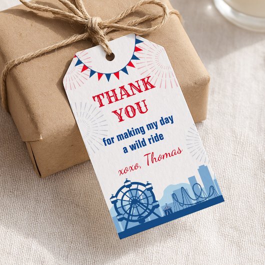 Pretpark Dank u Label Cadeaulabel