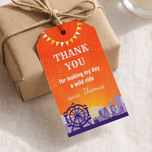 Pretpark Dank u Label Cadeaulabel