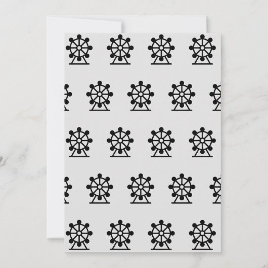 Pretpark Ferris Wheel Verjaardag Uitnodiging (Achterkant)