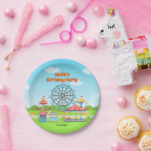 Pretpark Funfair Childs Verjaardagsfeest Papieren Bordje (Feest)