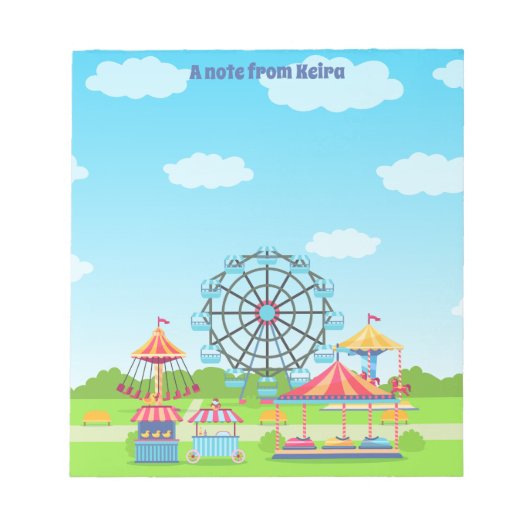 Pretpark Funfair Notitieblok (Voorkant)