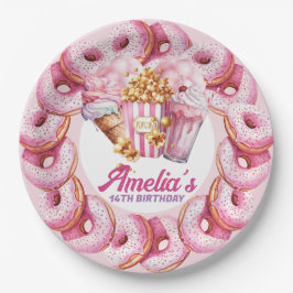 Pretpark Gepersonaliseerd Roze Papieren Bordje