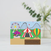 Pretpark of themapark briefkaart (Staand voorkant)