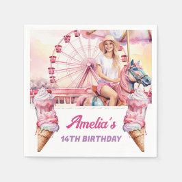 Pretpark Verjaardagscarrousel Servet