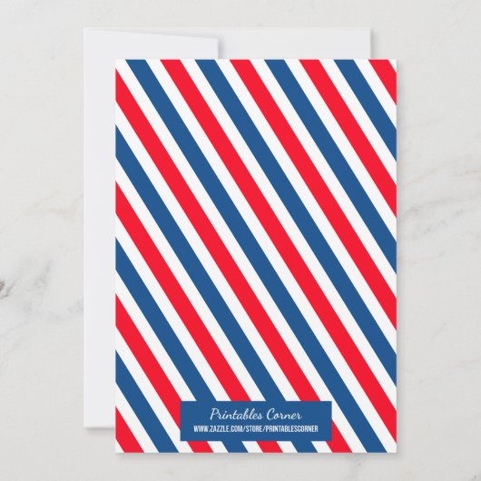 Pretpark verjaardagsuitnodiging kaart (Achterkant)