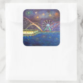 Pretpark Vuurwerk Roller Onderzetter Sticker (Tas)