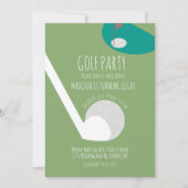 Pretparkgolfbalbaan verjaardagsfeestje kaart (Voorkant)