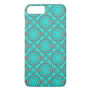 Pretpatroon Aqua Grijs Cirkels Geometrische Kunst Case-Mate iPhone Case
