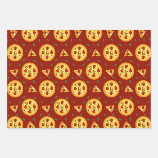 pretpizza-eetpatroon inpakpapier vel (Voorkant)