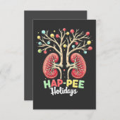 Prett-ige Feestdagen Dialyse Nier Bewustzijn Kerst Bedankkaart (Voorkant / Achterkant)