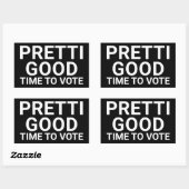 PRETTI GOOD Time To Vote Yard Sign Rechthoekige Sticker (Vel)