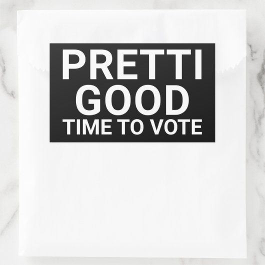 PRETTI GOOD Time To Vote Yard Sign Rechthoekige Sticker (Tas)