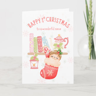 Prettig 1e kerstfeest voor nichtje kaart