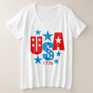 Prettig 250-jarig jubileum Amerika 4 juli Grote Maat T-shirt