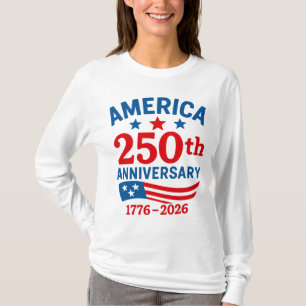 Prettig 250-jarig jubileum Amerika 4 juli T-shirt