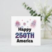 Prettig 250e Amerika Patriottische 4 juli Kaart (Staand voorkant)