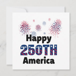 Prettig 250e Amerika Patriottische 4 juli Kaart
