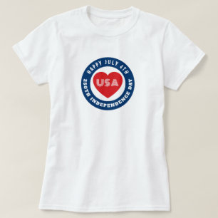 Prettig 250e Onafhankelijkheidsdag 4 juli Liefs VS T-shirt