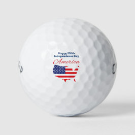 Prettig 250e Onafhankelijkheidsdag Amerika 1776 -2 Golfballen