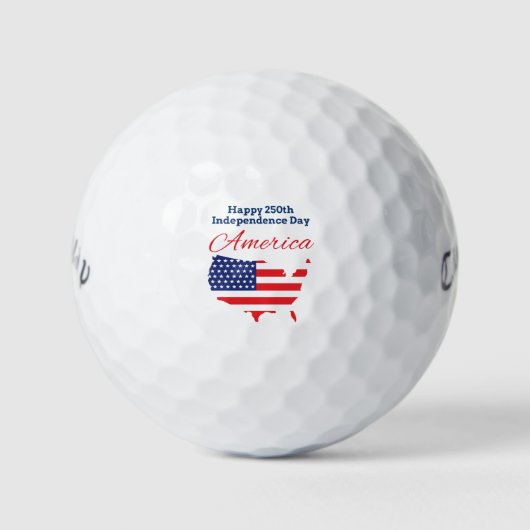 Prettig 250e Onafhankelijkheidsdag Amerika 1776 -2 Golfballen (Voorkant)