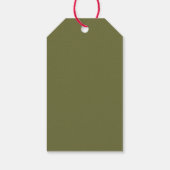 Prettig 250ste Verfijnde Olijf Gedempte Gele 4de J Cadeaulabel (Achterkant)