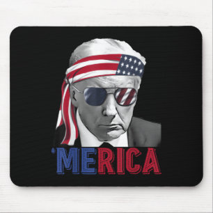 Prettig 4 juli Amerika Trump Amerikaanse vlag VS Muismat