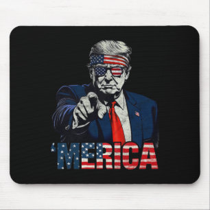Prettig 4 juli Amerika Trump Amerikaanse vlag VS Muismat