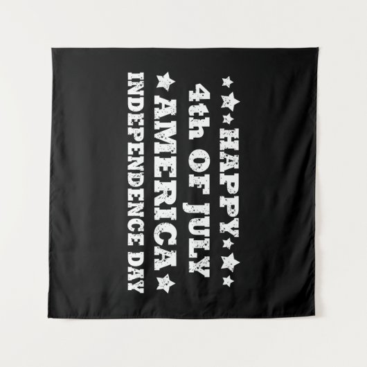 Prettig 4 juli Amerika Wandkleed (Voorkant (horizontaal))