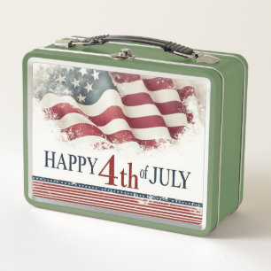 Prettig 4 juli - Amerikaanse Vlag Vintage Design