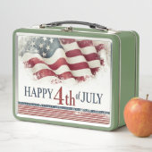 Prettig 4 juli - Amerikaanse Vlag Vintage Design (In situ)