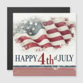 Prettig 4 juli - Amerikaanse Vlag Vintage Design (Voorkant / Achterkant)