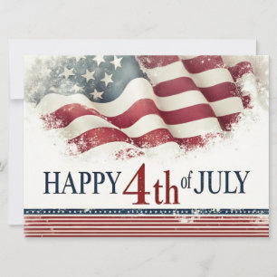 Prettig 4 juli - Amerikaanse Vlag Vintage Design