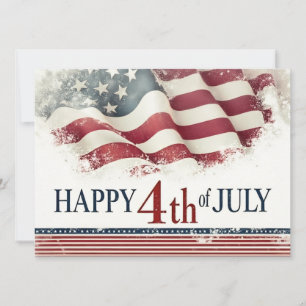 Prettig 4 juli - Amerikaanse Vlag Vintage Design