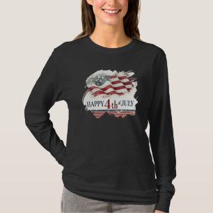 Prettig 4 juli - Amerikaanse Vlag Vintage Design T-shirt
