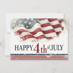 Prettig 4 juli - Amerikaanse Vlag Vintage Ontwerp