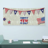 Prettig 4 juli Amerika's Verjaardag Spandoek (Beurs)