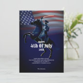 Prettig 4 juli-feestbericht kaart (Staand voorkant)