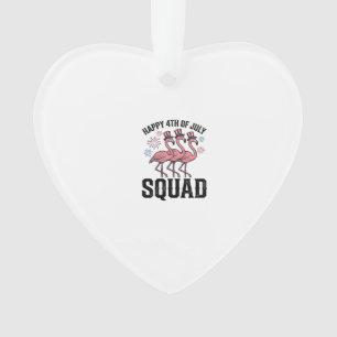 Prettig 4 juli Flamingo Squad Vector Design_1 Ornament