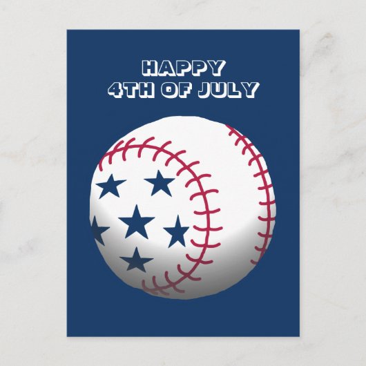 Prettig 4 juli honkbal feestdagenkaart (Voorkant)