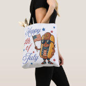 Prettig 4 juli Hotdog Tote Bag (Dichtbij)