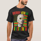 Prettig 4 juli Juneteenth Verwarde Biden T-shirt (Voorkant)