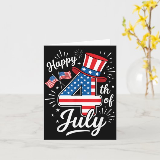 Prettig 4 juli kaart (Gele Bloem)