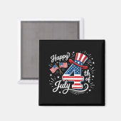 Prettig 4 juli magneet (Voorkant / Achterkant)