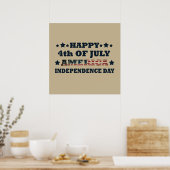 Prettig 4 juli onafhankelijkheidsdag Amerika Poster (Keuken)