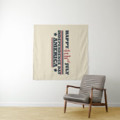 Prettig 4 juli onafhankelijkheidsdag Amerika Wandkleed (In Situ (horizontaal))