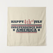 Prettig 4 juli onafhankelijkheidsdag Amerika Wandkleed (Voorkant)